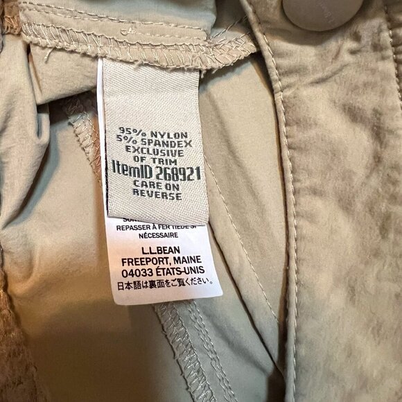 L.L. Bean Women's Water-Repellent Comfort Shorts, Mid-Rise Costal Dune Size 8 - Picture 8 of 9